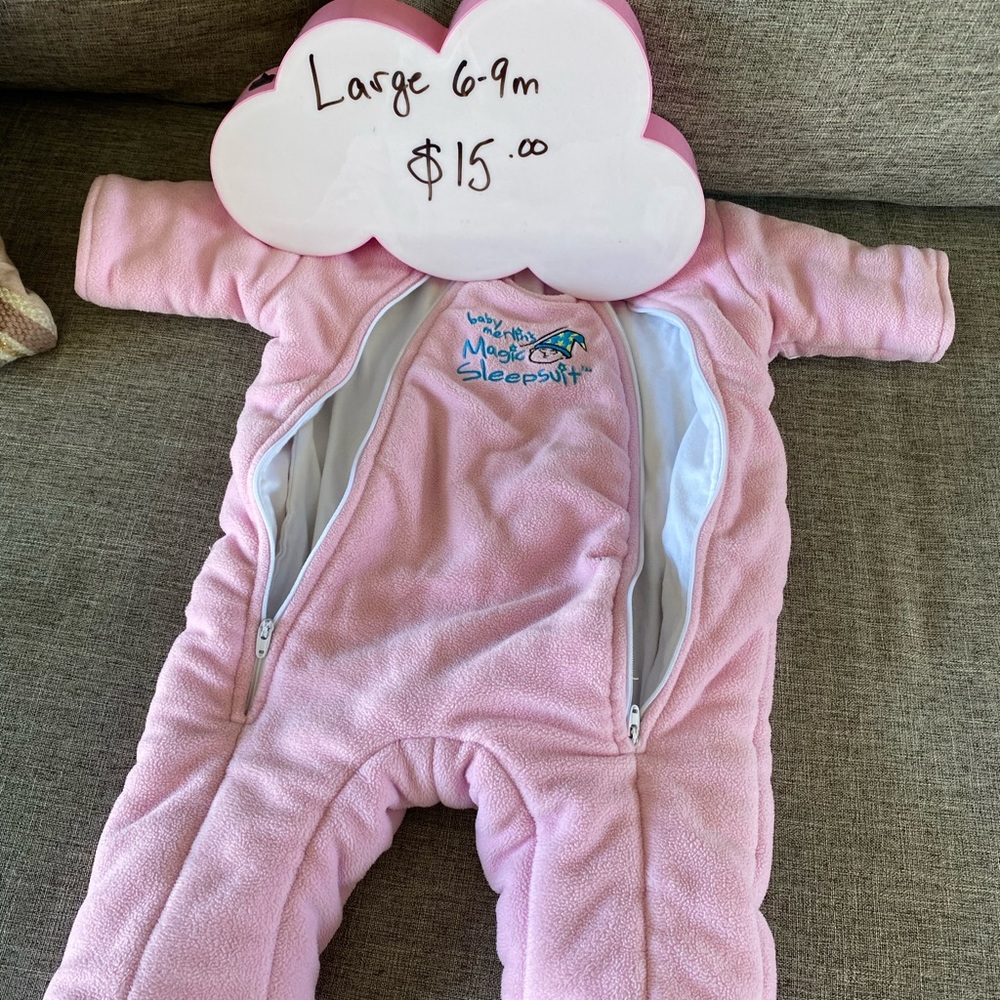 Pink Merlin sleep sack large 6/9
